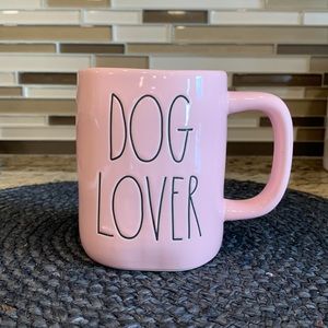 Rae Dunn pink DOG LOVER pink mug